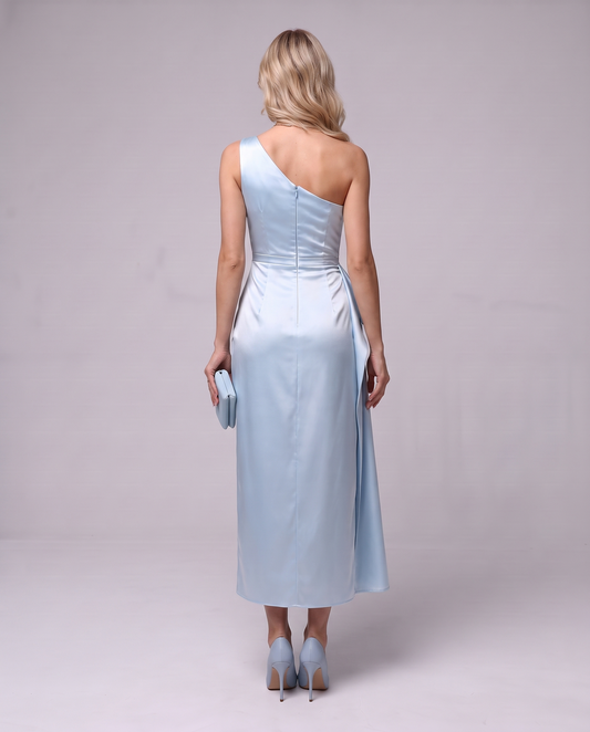 Draped Satin Dress