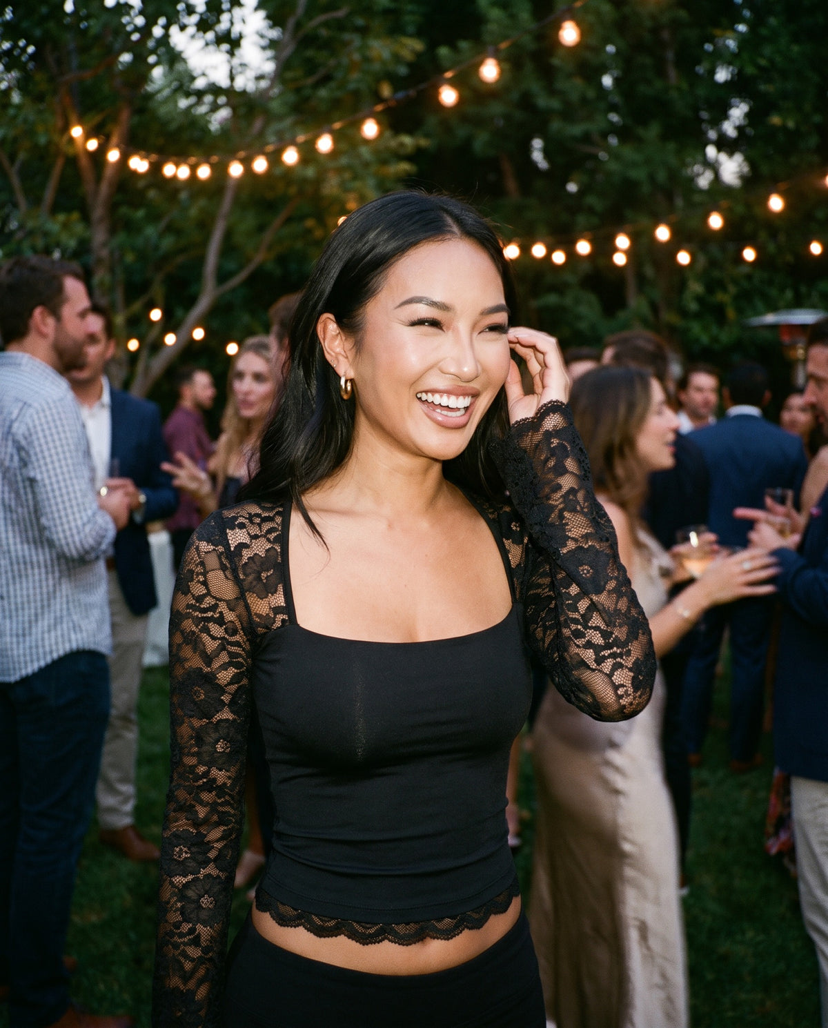 Amara Lace Top in Black – lifestyle | SKU: SOR-AMARA-BLK-XS,SOR-AMARA-BLK-S,SOR-AMARA-BLK-M,SOR-AMARA-BLK-L,SOR-AMARA-BLK-XL