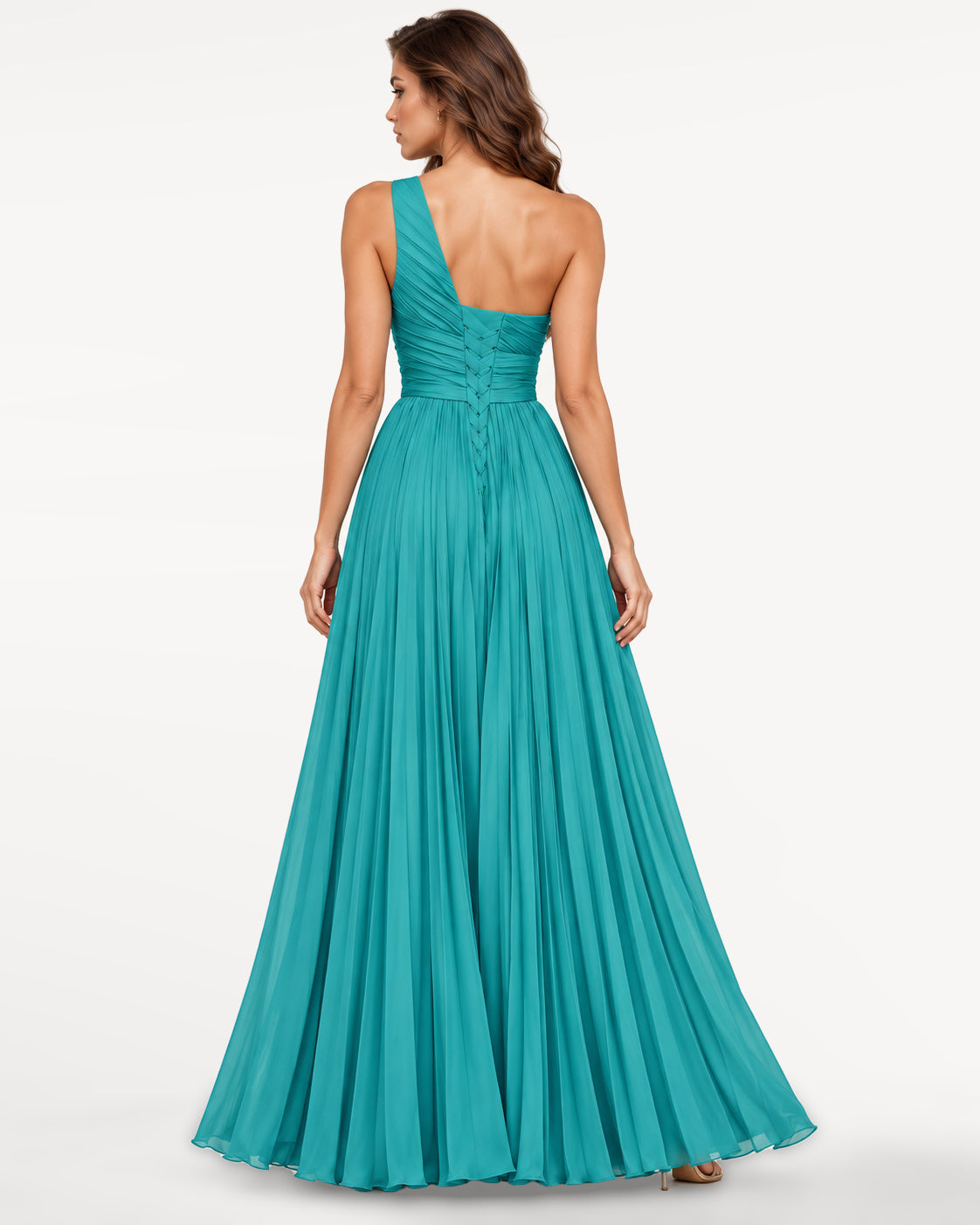 Aurelia Maxi Dress in Aqua — back | SKU: SOR-AURELIA-AQU-XS,SOR-AURELIA-AQU-S,SOR-AURELIA-AQU-M,SOR-AURELIA-AQU-L,SOR-AURELIA-AQU-XL