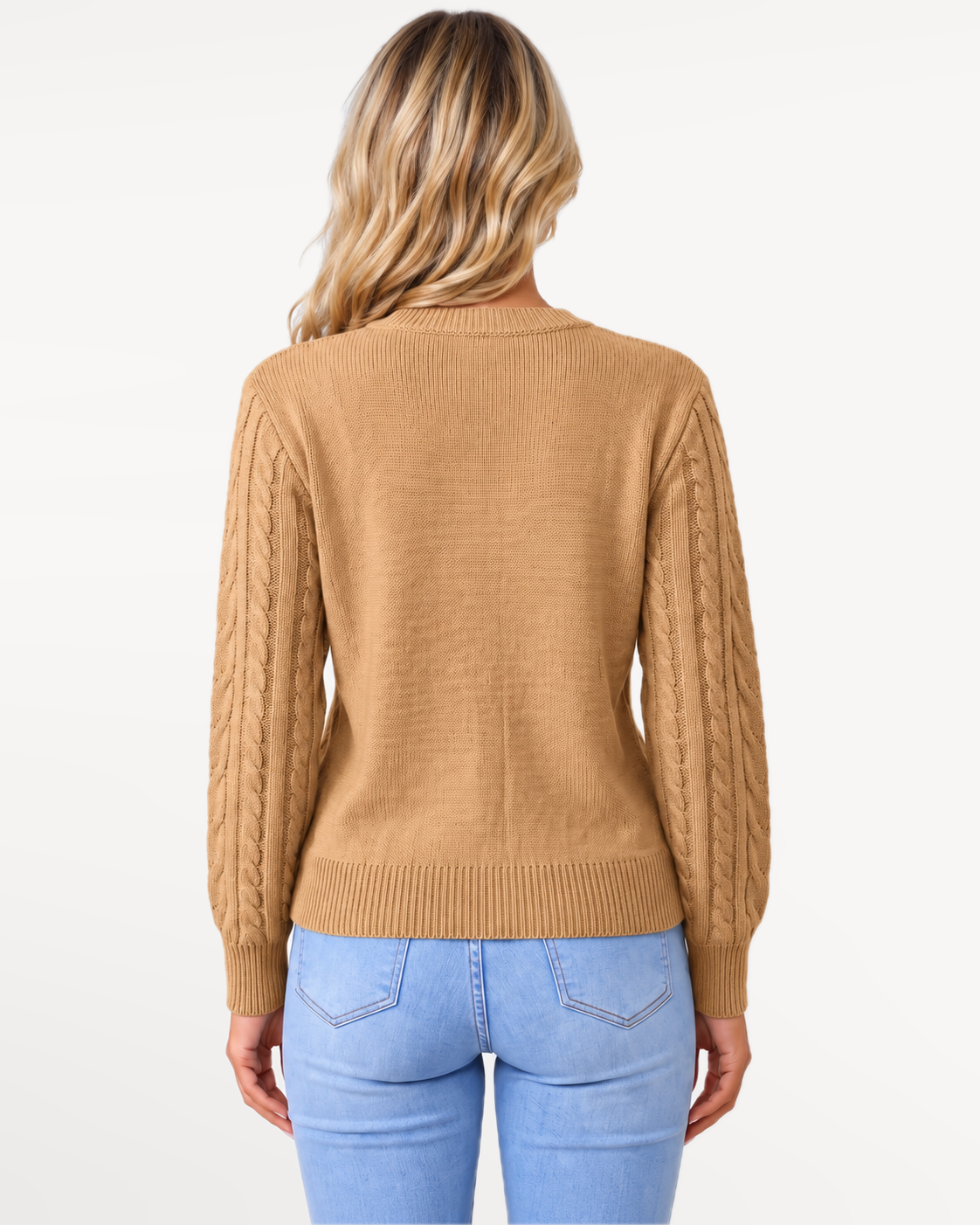 Aveline Knit Sweater in Khaki – view 2 | SKU: AKS-374928615047231-KHAKI-XS,AKS-374928615047231-KHAKI-S,AKS-374928615047231-KHAKI-M,AKS-374928615047231-KHAKI-L,AKS-374928615047231-KHAKI-XL