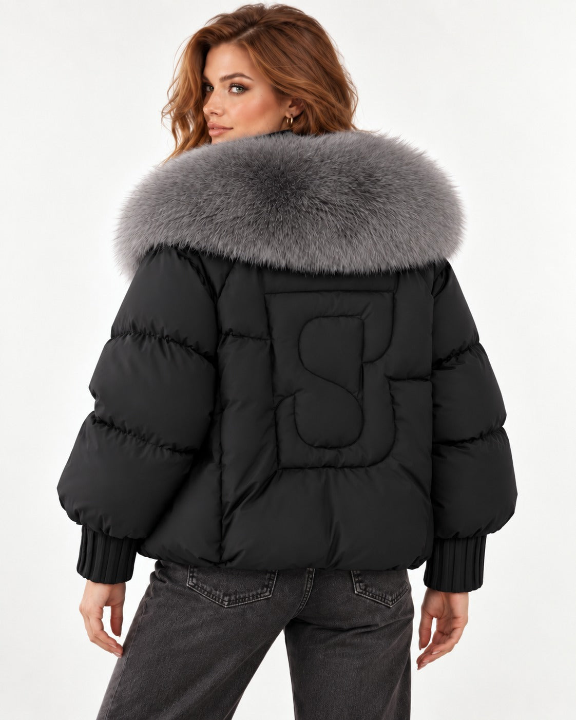 Celine Puffer in Black – back view | SKU: SOR-CEL-BLACK-XS,SOR-CEL-BLACK-S,SOR-CEL-BLACK-M,SOR-CEL-BLACK-L,SOR-CEL-BLACK-XL