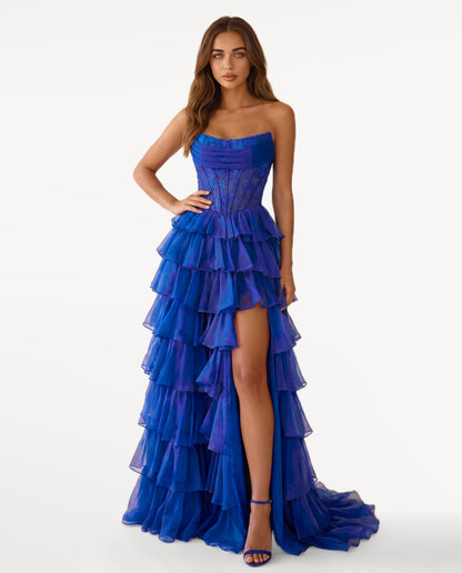 Elara Maxi Dress in Royal Blue – emotional pose | SKU: SOR-ELARA-RBL-XS,SOR-ELARA-RBL-S,SOR-ELARA-RBL-M,SOR-ELARA-RBL-L,SOR-ELARA-RBL-XL