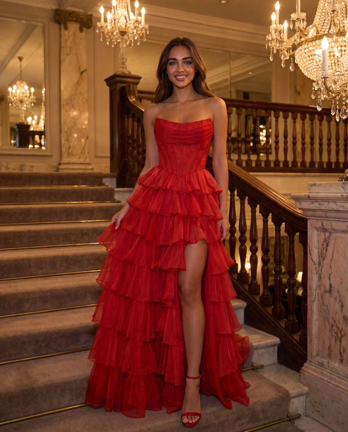 Elara Maxi Dress in Red – lifestyle | SKU: SOR-ELARA-RED-XS,SOR-ELARA-RED-S,SOR-ELARA-RED-M,SOR-ELARA-RED-L,SOR-ELARA-RED-XL
