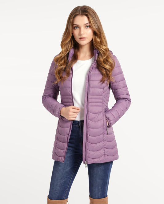 Elodie Puffer in Purple – front view