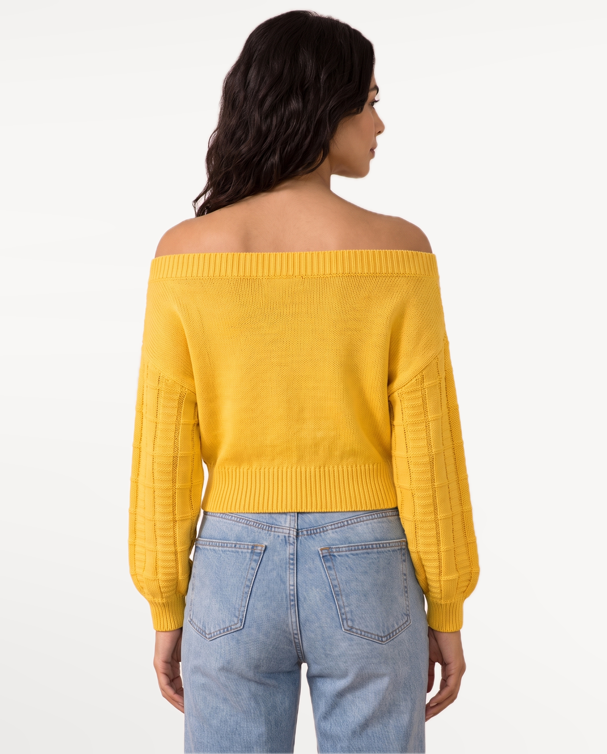 Elowen Knit Sweater in Yellow – view 2 | SKU: EKS-746205918364127-YELLOW-XS,EKS-746205918364127-YELLOW-S,EKS-746205918364127-YELLOW-M,EKS-746205918364127-YELLOW-L,EKS-746205918364127-YELLOW-XL