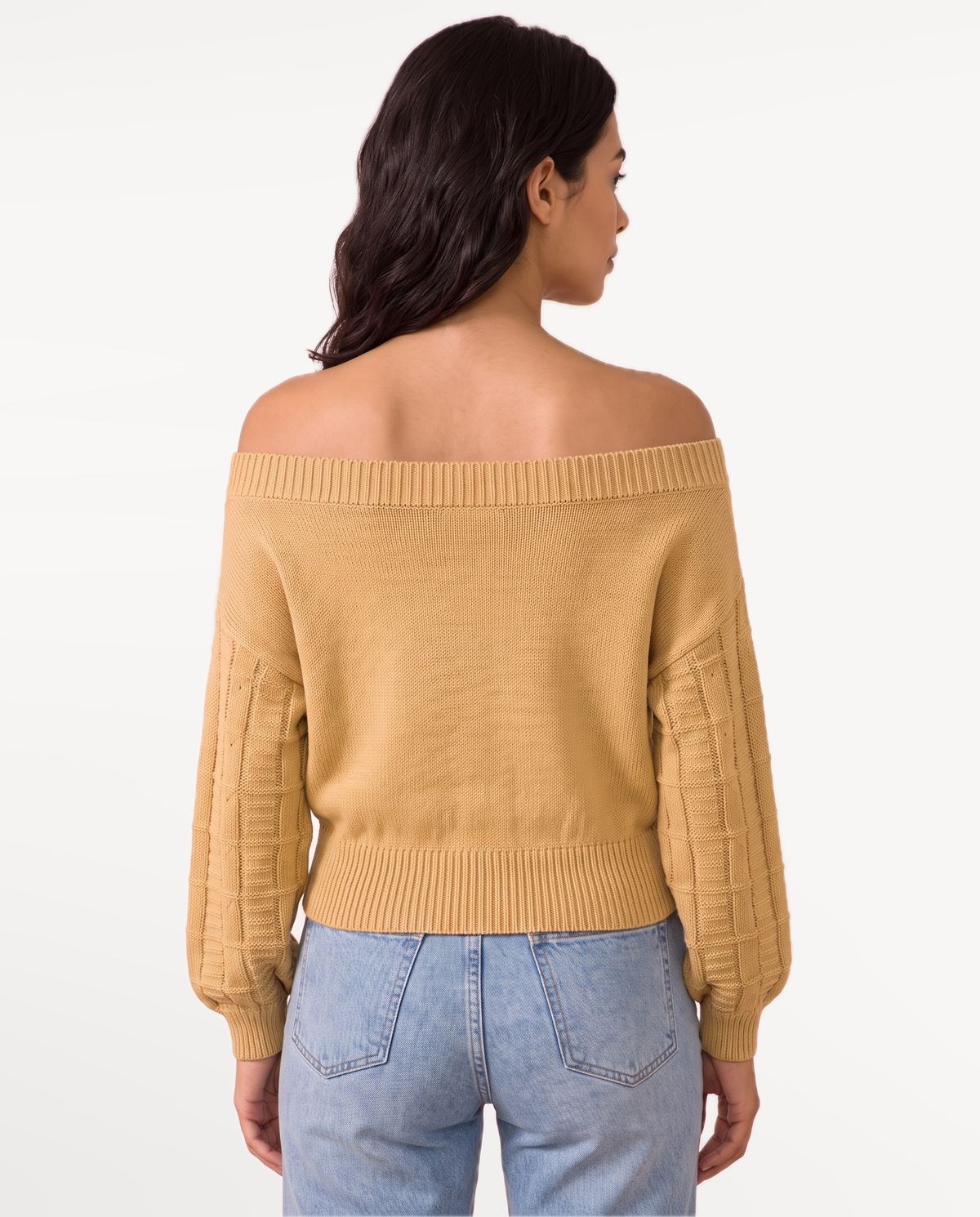 Elowen Knit Sweater in Khaki – view 2 | SKU: EKS-746205918364127-KHAKI-XS,EKS-746205918364127-KHAKI-S,EKS-746205918364127-KHAKI-M,EKS-746205918364127-KHAKI-L,EKS-746205918364127-KHAKI-XL