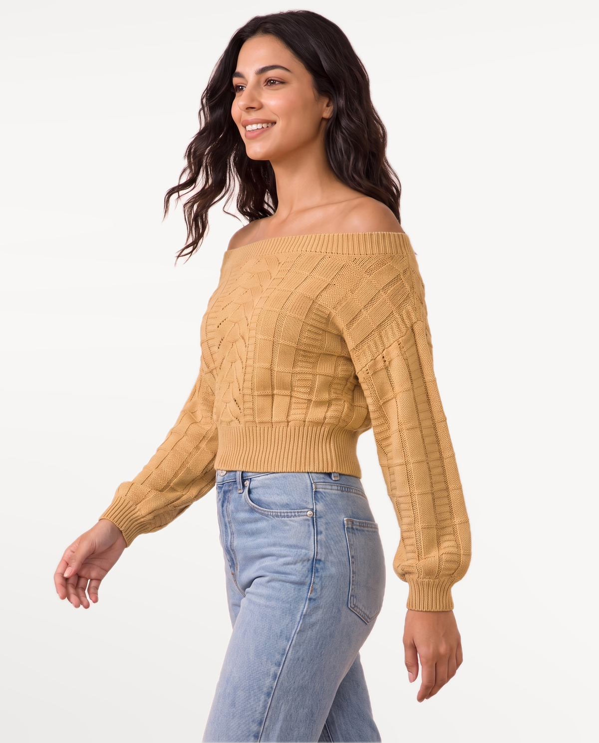 Elowen Knit Sweater in Khaki – view 5 | SKU: EKS-746205918364127-KHAKI-XS,EKS-746205918364127-KHAKI-S,EKS-746205918364127-KHAKI-M,EKS-746205918364127-KHAKI-L,EKS-746205918364127-KHAKI-XL