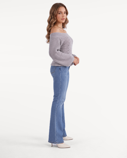Elowen Knit Sweater in Gray – view 4 | SKU: EKS-683417952064218-GRAY-XS,EKS-683417952064218-GRAY-S,EKS-683417952064218-GRAY-M,EKS-683417952064218-GRAY-L,EKS-683417952064218-GRAY-XL