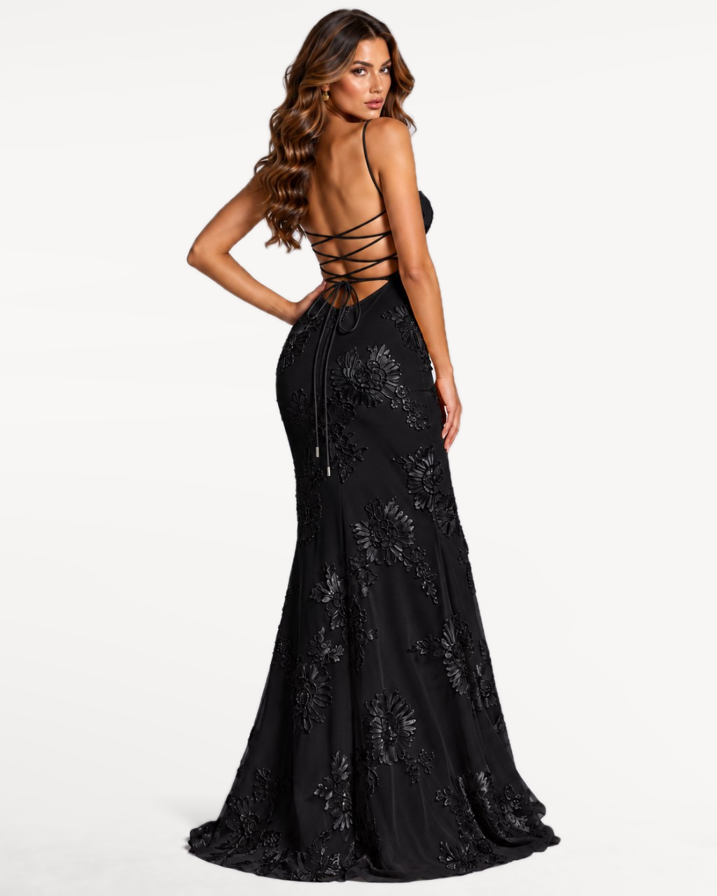 Florienne Maxi Dress in Black – Back view