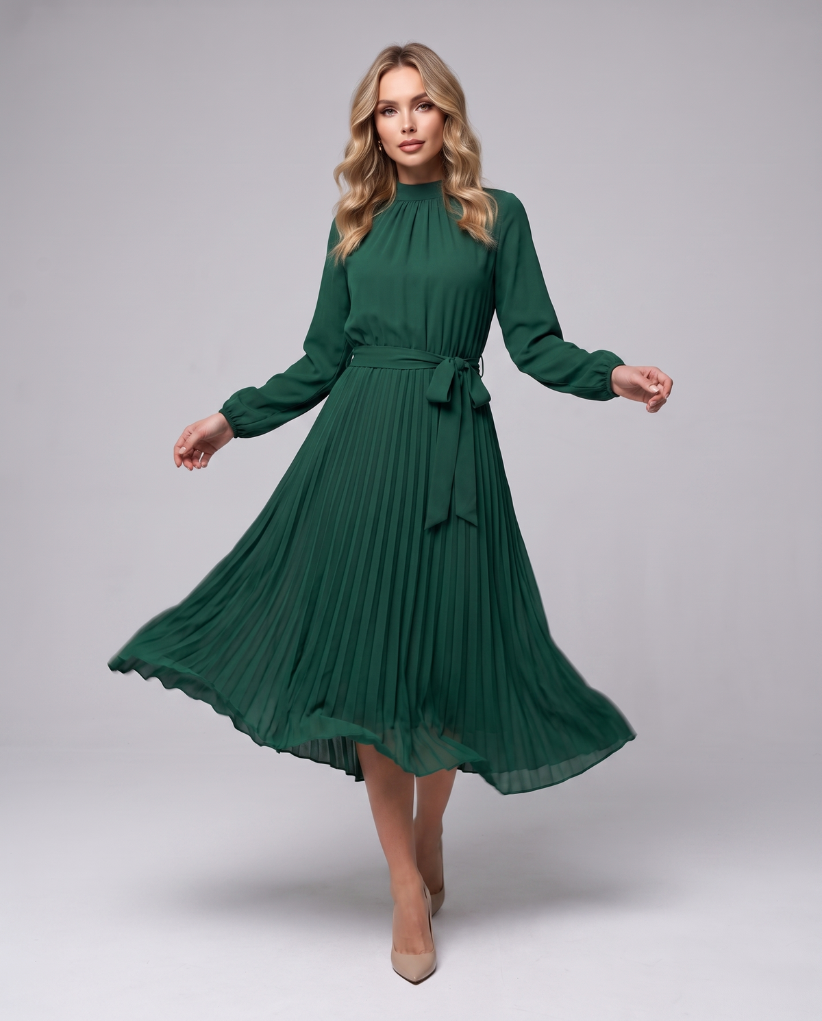 Emerald Bow Dress