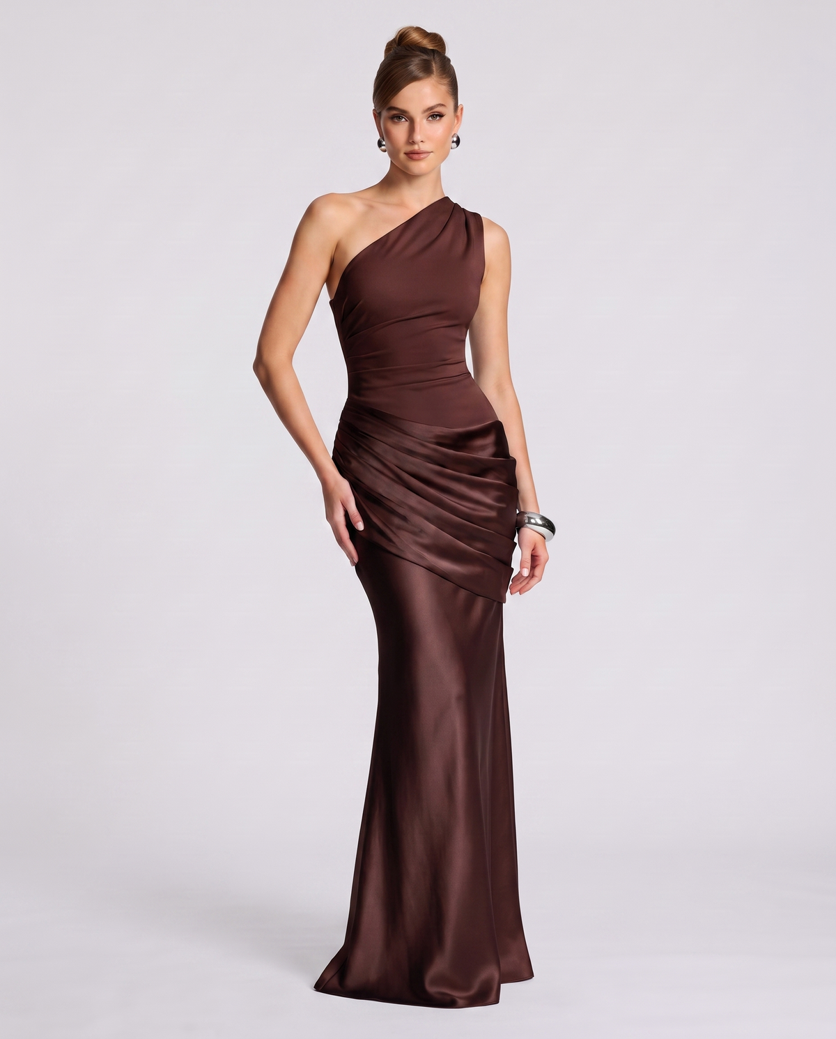 Regal Drape Gown