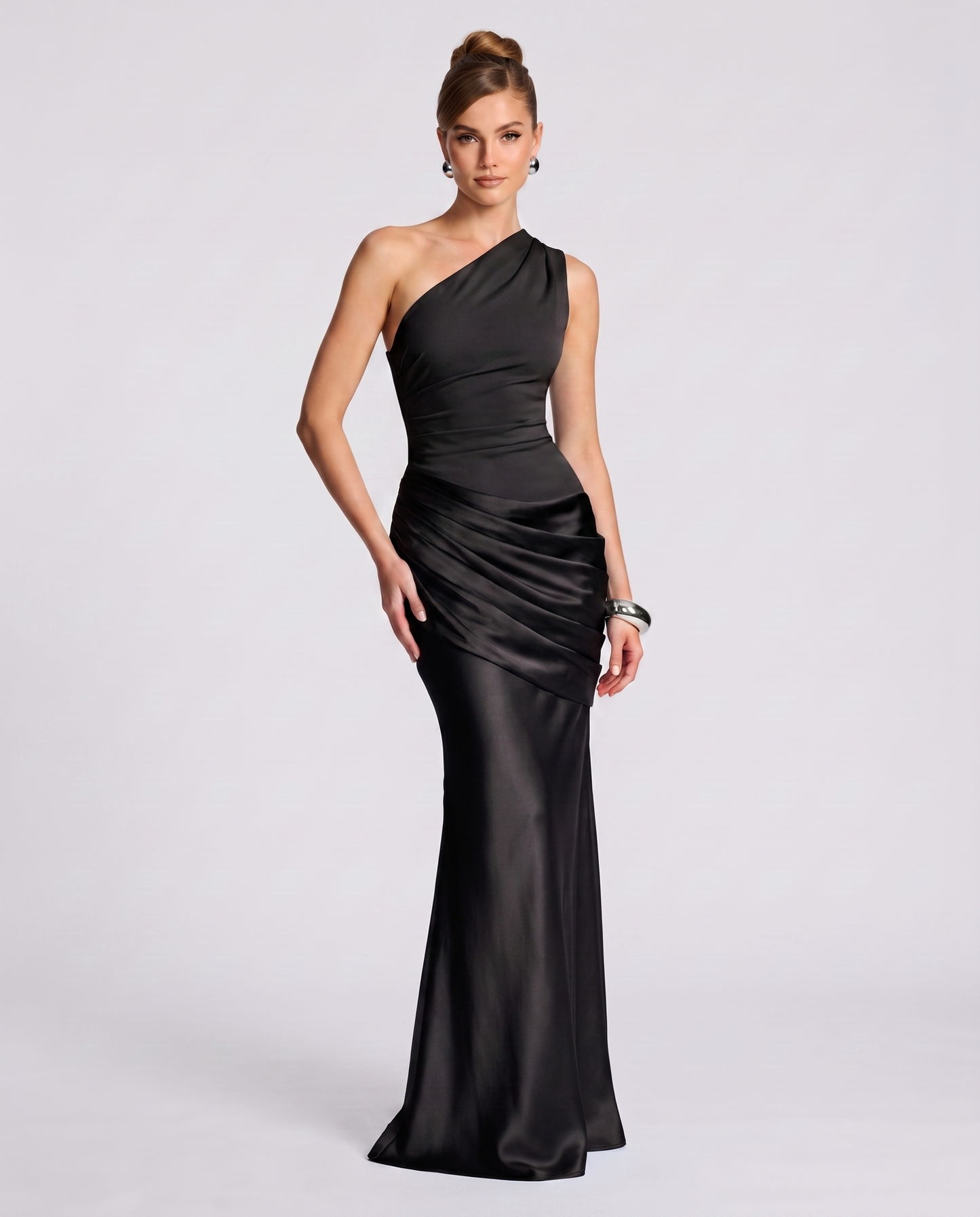 Regal Drape Gown