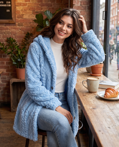 Elowyn Hooded Cardigan in Sky Blue – view 6 | SKU: EHC-417835926104783-SKYBLUE-XS,EHC-417835926104783-SKYBLUE-S,EHC-417835926104783-SKYBLUE-M,EHC-417835926104783-SKYBLUE-L,EHC-417835926104783-SKYBLUE-XL