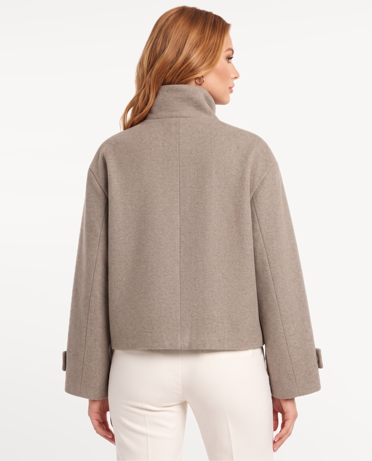 Valerienne Jacket in Light Khaki – view 2 | SKU: SOR-VAL-COAT-LKH-XS,SOR-VAL-COAT-LKH-S,SOR-VAL-COAT-LKH-M,SOR-VAL-COAT-LKH-L,SOR-VAL-COAT-LKH-XL