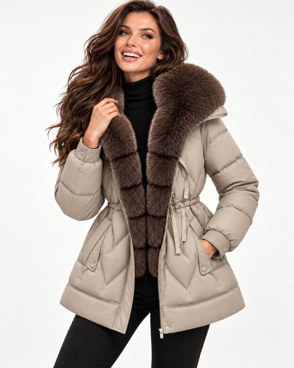 Margaux Puffer in Khaki – laughing