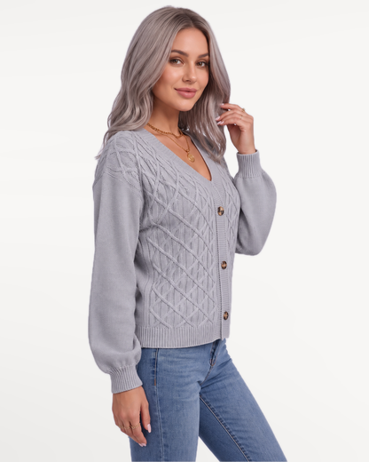 Marielle Knit Sweater in Gray – view 3 | SKU: MKS-391748625104836-GRAY-XS,MKS-391748625104836-GRAY-S,MKS-391748625104836-GRAY-M,MKS-391748625104836-GRAY-L,MKS-391748625104836-GRAY-XL