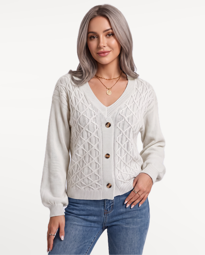 Marielle Knit Sweater in White – view 1