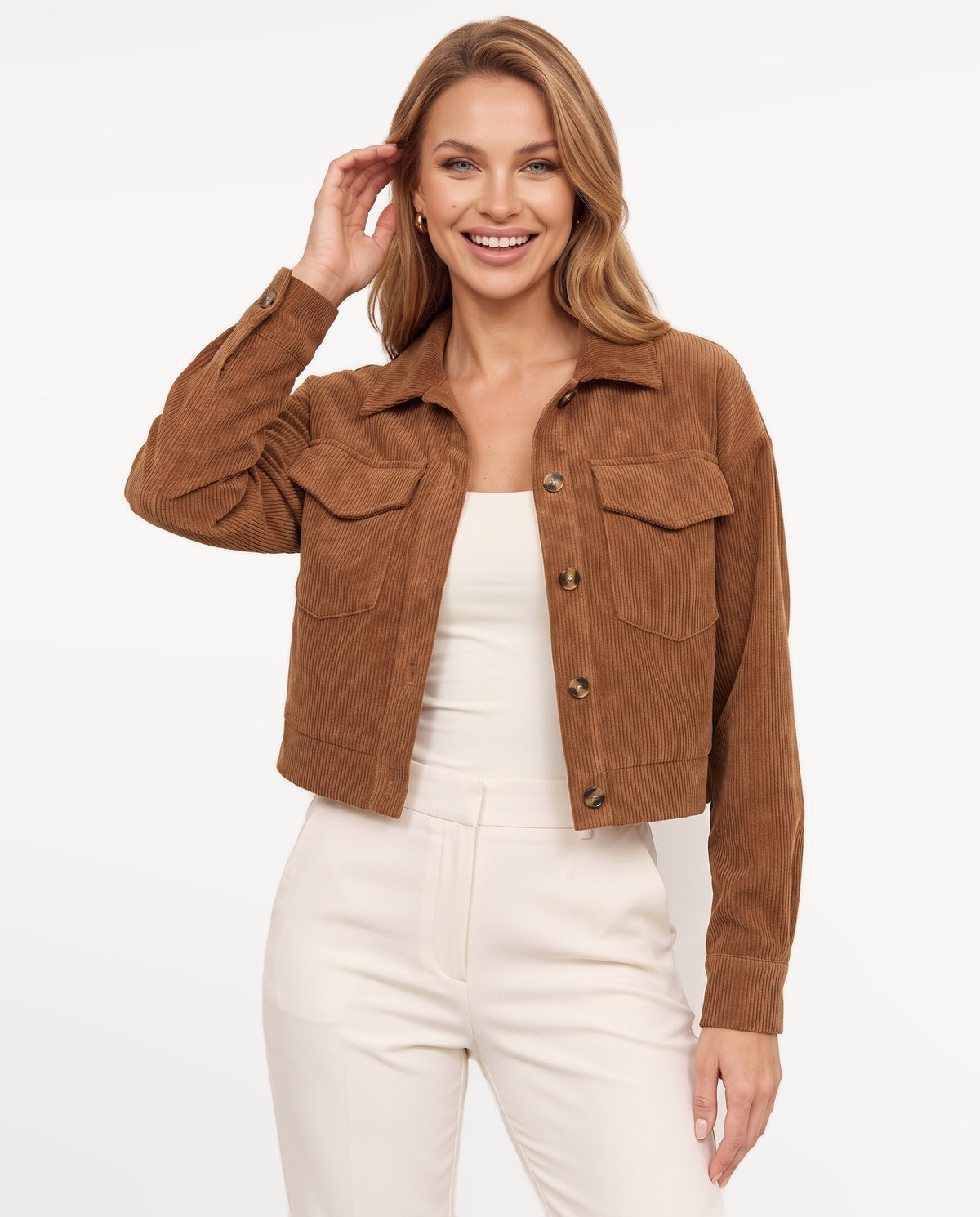 Marlowe Corduroy Jacket in brown — smile | SKU: SOR-MARLOWE-BRN-XS,SOR-MARLOWE-BRN-S,SOR-MARLOWE-BRN-M,SOR-MARLOWE-BRN-L,SOR-MARLOWE-BRN-XL