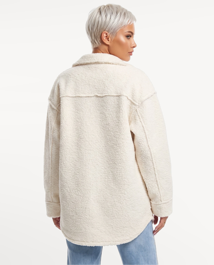 Nina Borg Shacket in White – back view | SKU: SOR-NINA-WHT-XS,SOR-NINA-WHT-S,SOR-NINA-WHT-M,SOR-NINA-WHT-L,SOR-NINA-WHT-XL