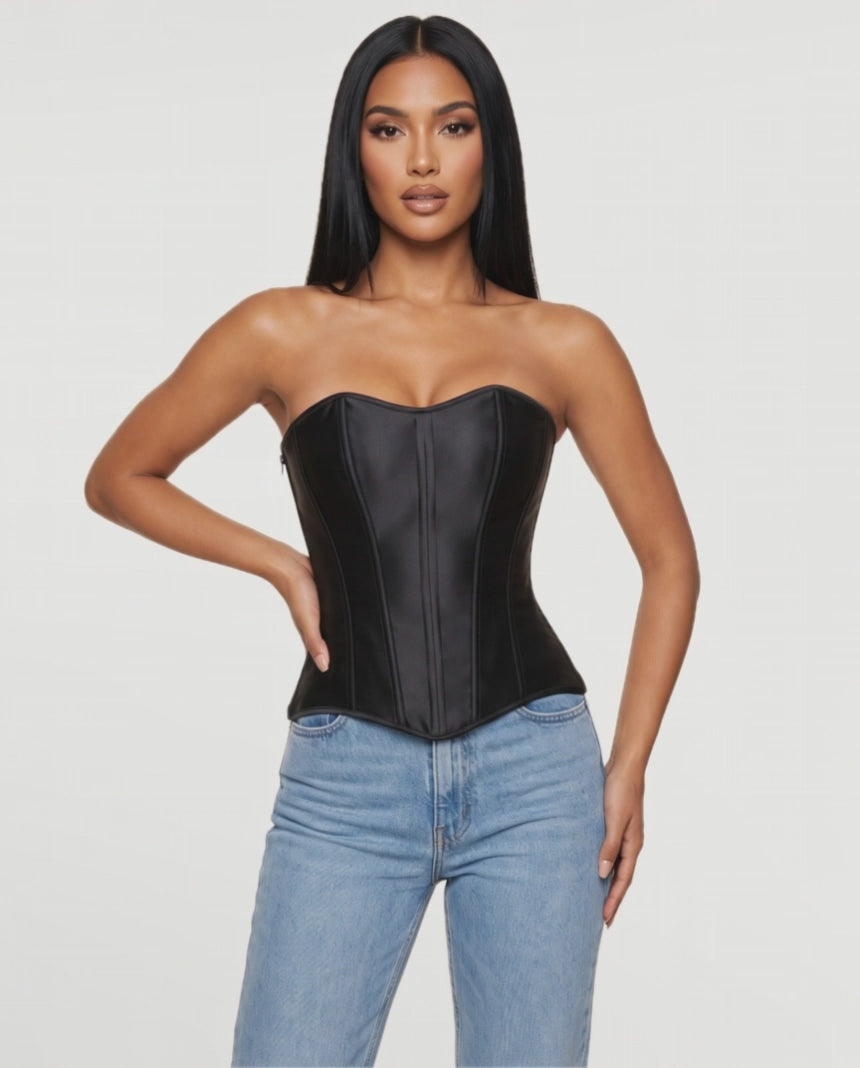 Vedette Corset Top in Black – video