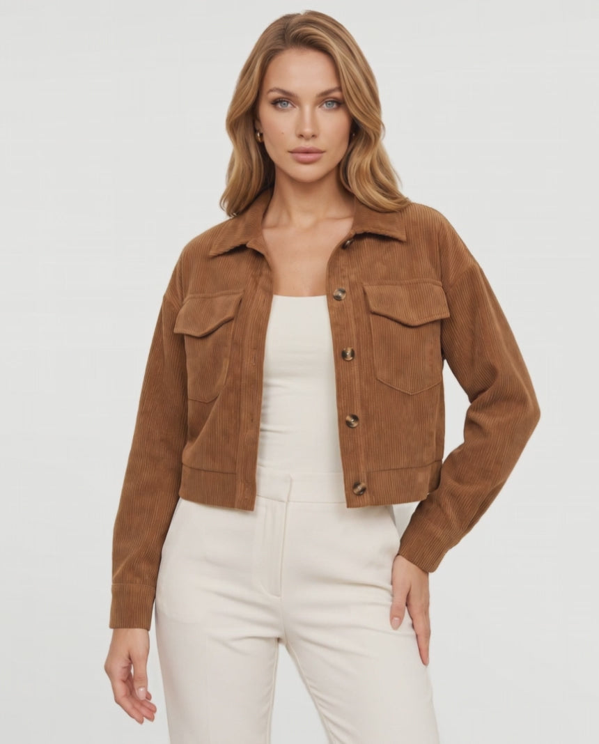 Marlowe Corduroy Jacket in brown – video