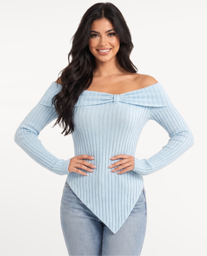 Sabine in Light Blue – confident hands on waist | SKU: SOR-SAB-LIGHTBLUE-XS,SOR-SAB-LIGHTBLUE-S,SOR-SAB-LIGHTBLUE-M,SOR-SAB-LIGHTBLUE-L,SOR-SAB-LIGHTBLUE-XL