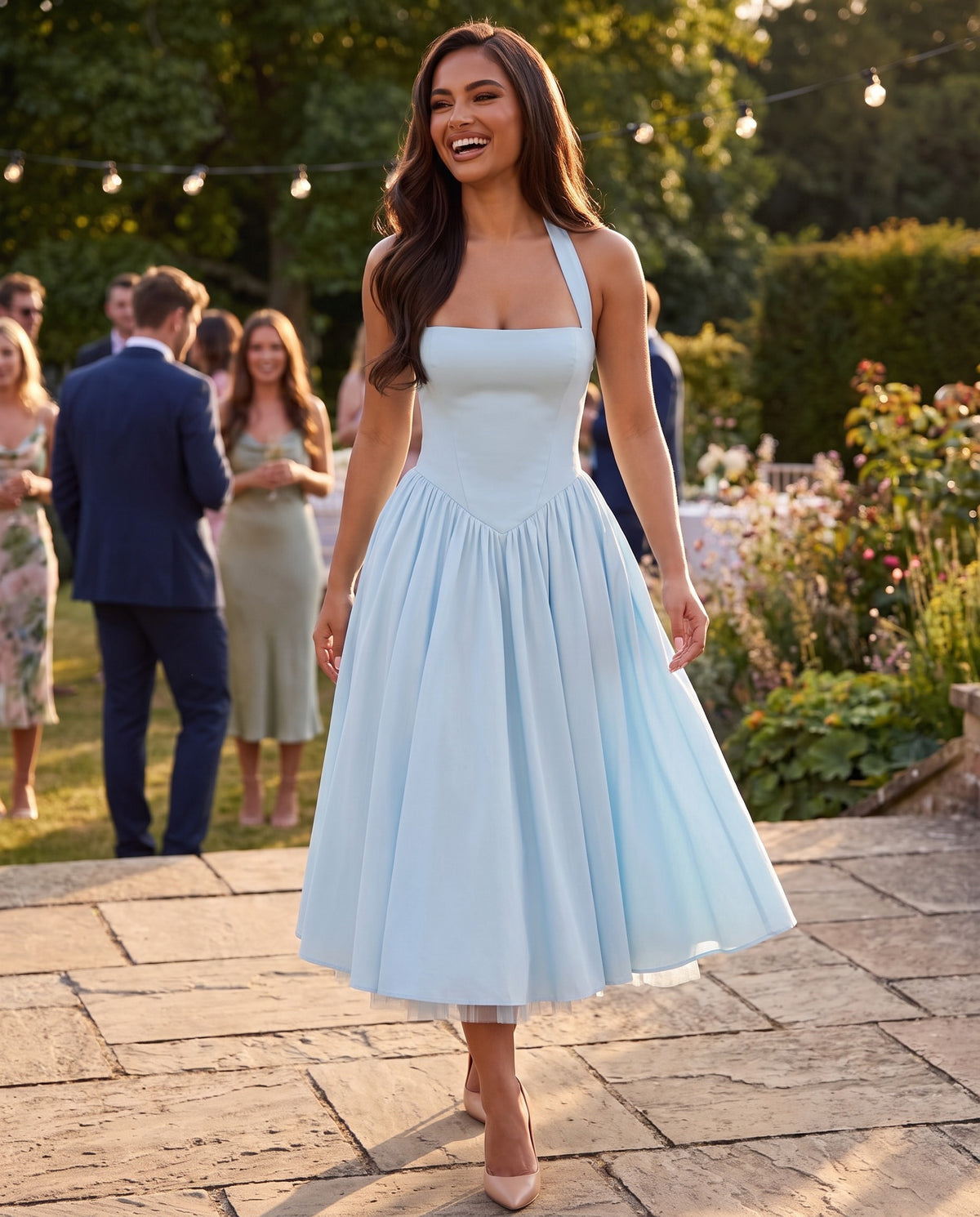 Sabrina Midi Dress in Light Blue – lifestyle | SKU: SOR-SABRINA-LBL-XS,SOR-SABRINA-LBL-S,SOR-SABRINA-LBL-M,SOR-SABRINA-LBL-L,SOR-SABRINA-LBL-XL
