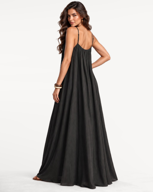 Seranova Maxi Dress in Black – Back view