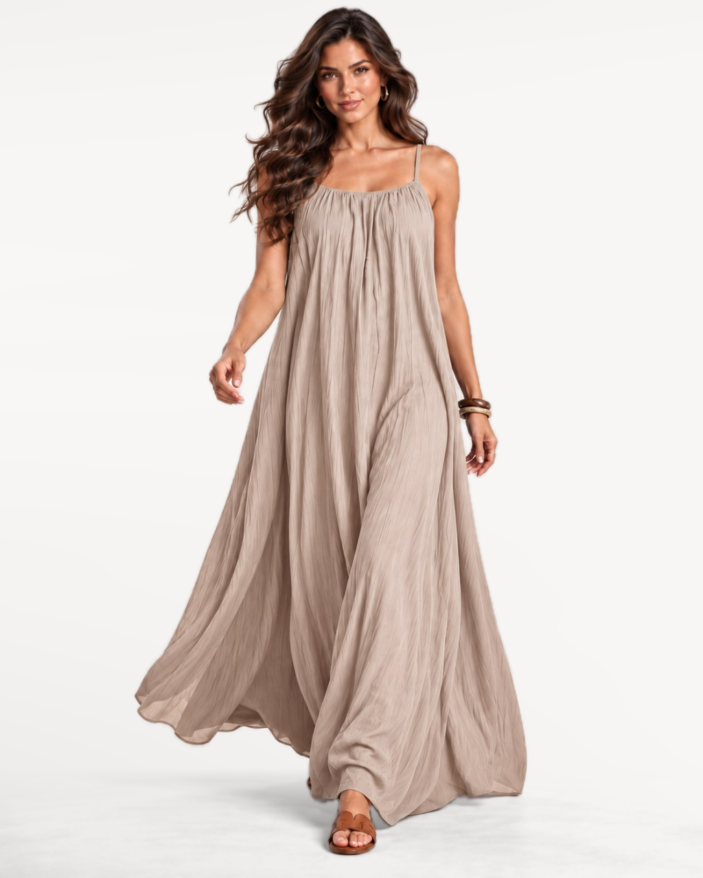 Seranova Maxi Dress in Khaki – Studio movement