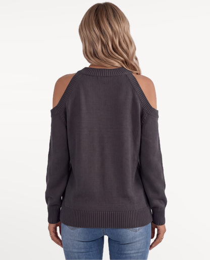 Seraphine Knit Sweater in Black – view 2 | SKU: SKS-864215739406182-BLACK-XS,SKS-864215739406182-BLACK-S,SKS-864215739406182-BLACK-M,SKS-864215739406182-BLACK-L,SKS-864215739406182-BLACK-XL
