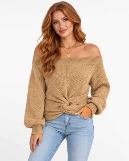 Avelisse Knit Sweater in Khaki – view 1