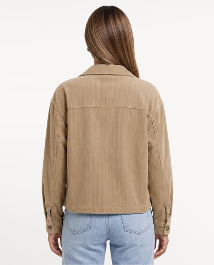 Tessa Corduroy Jacket in Beige – back view | SKU: SOR-TESSA-BEI-XS,SOR-TESSA-BEI-S,SOR-TESSA-BEI-M,SOR-TESSA-BEI-L,SOR-TESSA-BEI-XL