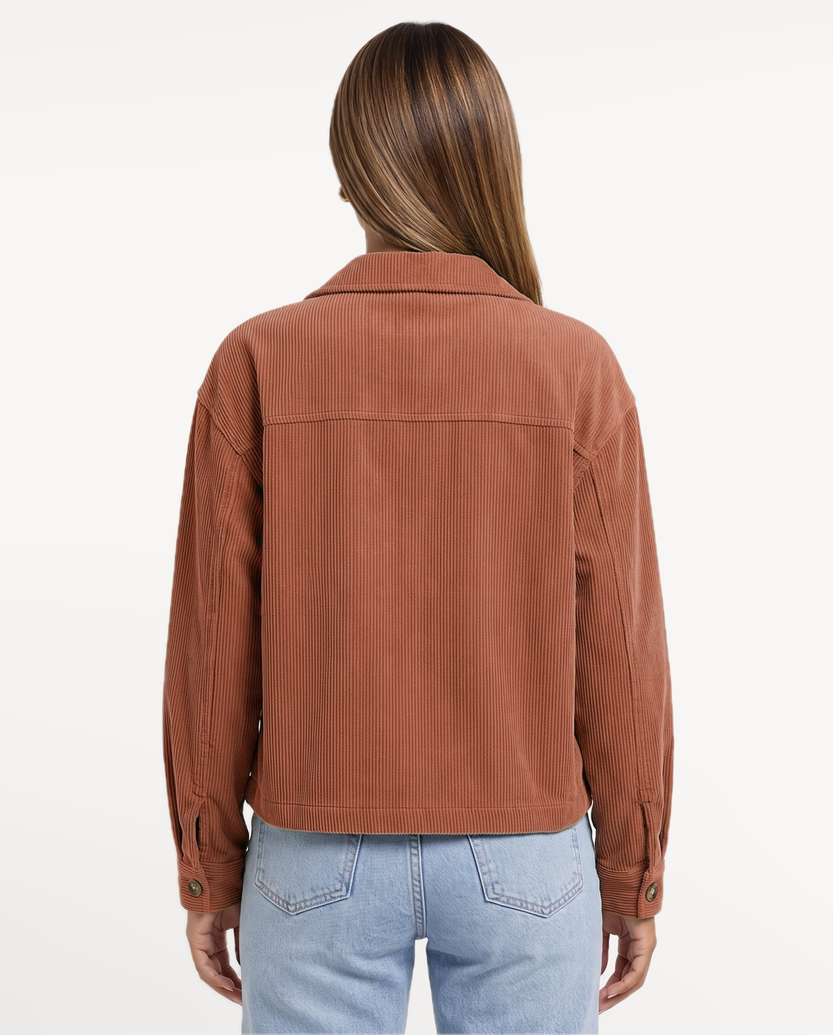Tessa Corduroy Jacket in Coffee – back view | SKU: SOR-TESSA-COF-XS,SOR-TESSA-COF-S,SOR-TESSA-COF-M,SOR-TESSA-COF-L,SOR-TESSA-COF-XL