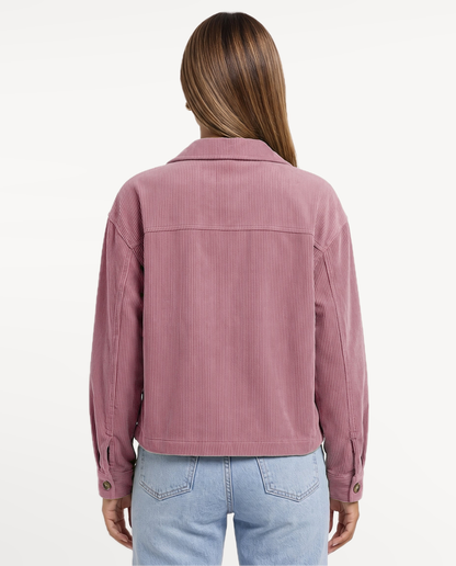 Tessa Corduroy Jacket in Pink – back view | SKU: SOR-TESSA-PNK-XS,SOR-TESSA-PNK-S,SOR-TESSA-PNK-M,SOR-TESSA-PNK-L,SOR-TESSA-PNK-XL