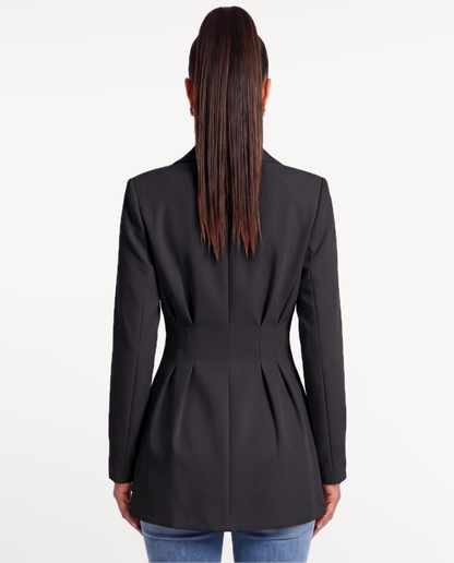 Valeria Tailored Blazer in Black – Back view | SKU: SOR-VALERIA-BLK-XS,SOR-VALERIA-BLK-S,SOR-VALERIA-BLK-M,SOR-VALERIA-BLK-L,SOR-VALERIA-BLK-XL