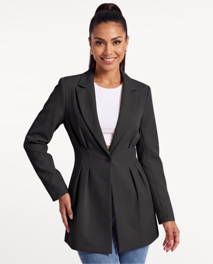 Valeria Tailored Blazer in Black – Studio smile | SKU: SOR-VALERIA-BLK-XS,SOR-VALERIA-BLK-S,SOR-VALERIA-BLK-M,SOR-VALERIA-BLK-L,SOR-VALERIA-BLK-XL