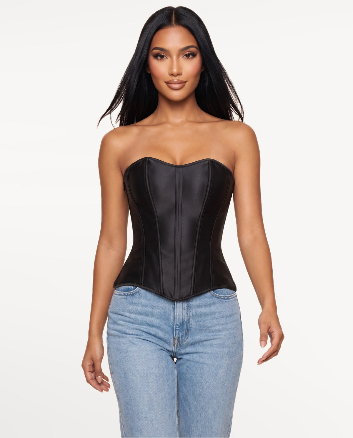 Vedette Corset Top in Black – in motion | SKU: SOR-VEDETTE-BLK-XS,SOR-VEDETTE-BLK-S,SOR-VEDETTE-BLK-M,SOR-VEDETTE-BLK-L,SOR-VEDETTE-BLK-XL