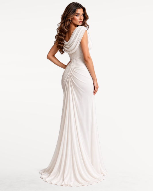 Virelle Maxi Dress in White – Back view