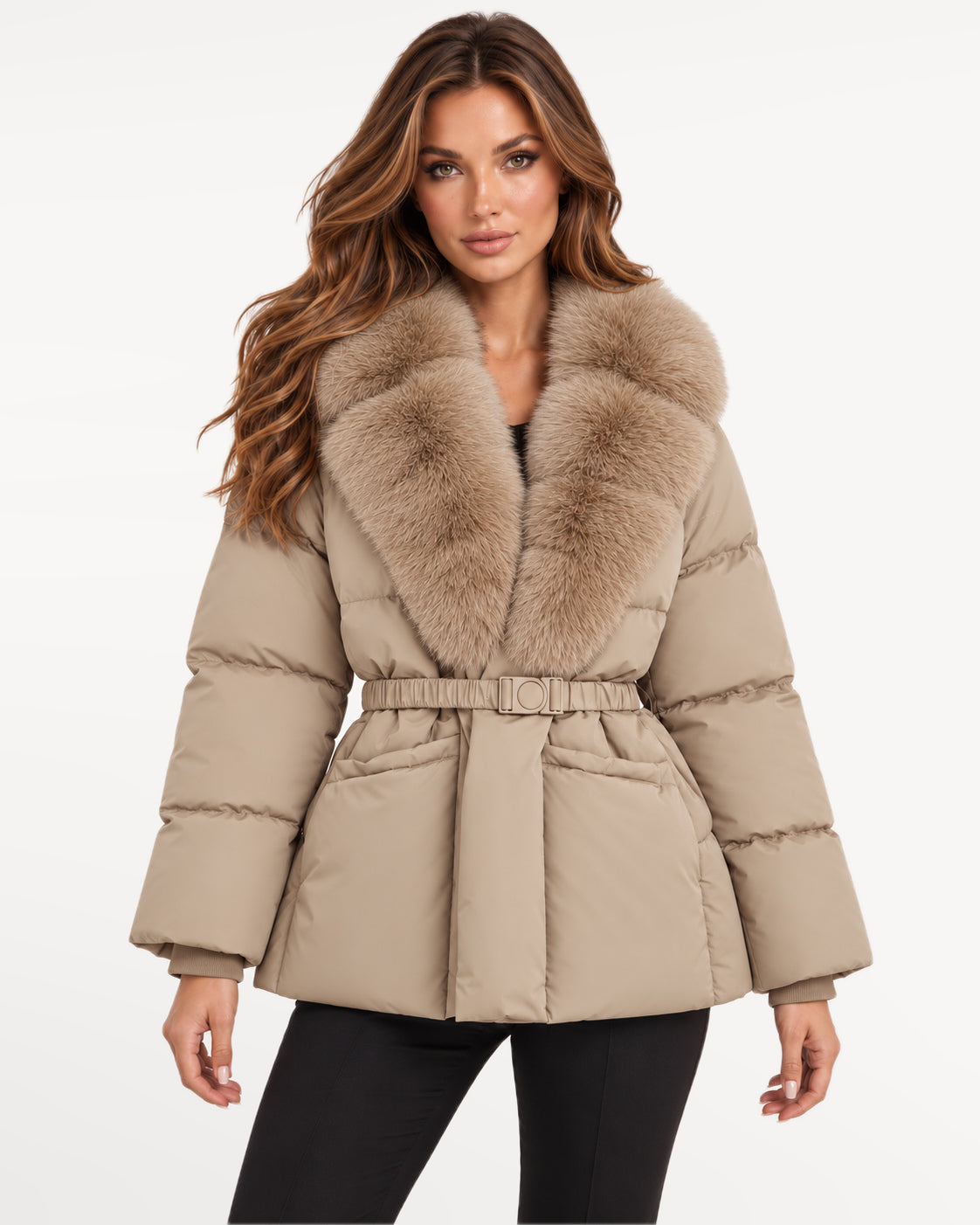 Vivienne Puffer in Khaki – front view