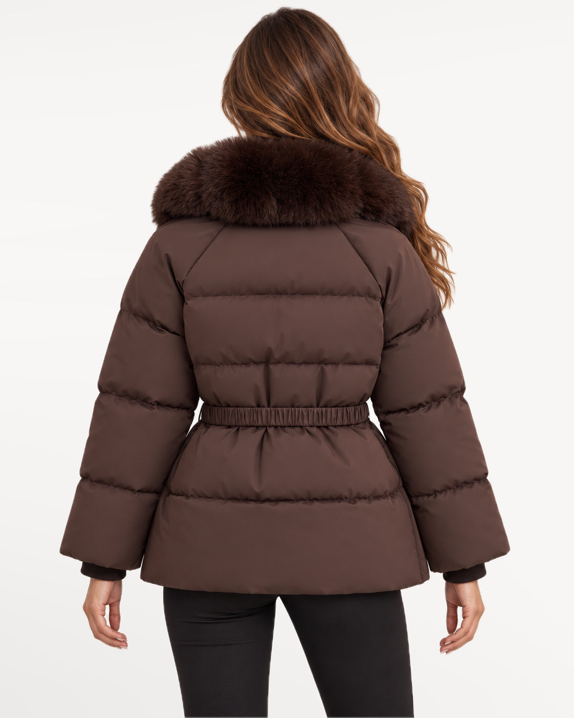 Vivienne Puffer in Brown – back view | SKU: SOR-VIV-BRN-XS,SOR-VIV-BRN-S,SOR-VIV-BRN-M,SOR-VIV-BRN-L,SOR-VIV-BRN-XL