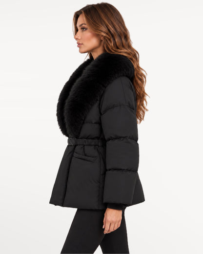 Vivienne Puffer in black – left side view | SKU: SOR-VIV-BLK-XS,SOR-VIV-BLK-S,SOR-VIV-BLK-M,SOR-VIV-BLK-L,SOR-VIV-BLK-XL
